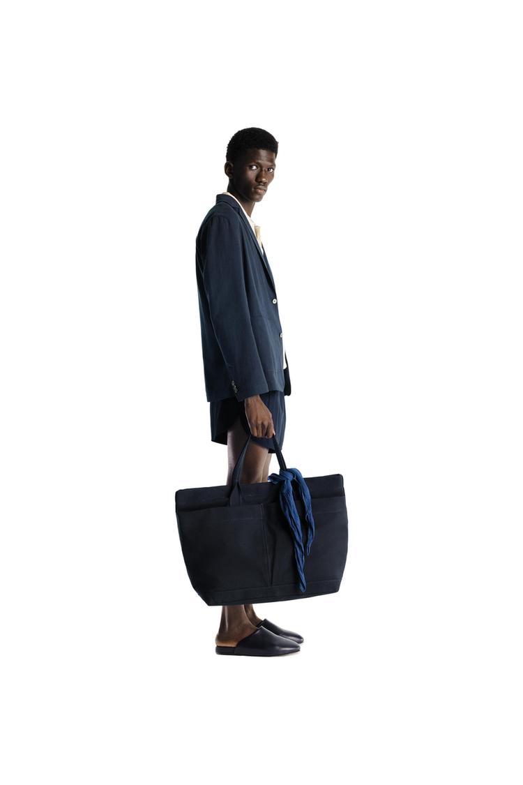 SAC SHOPPER EN CANVAS Bleu marine ZARA Belgique Belgium